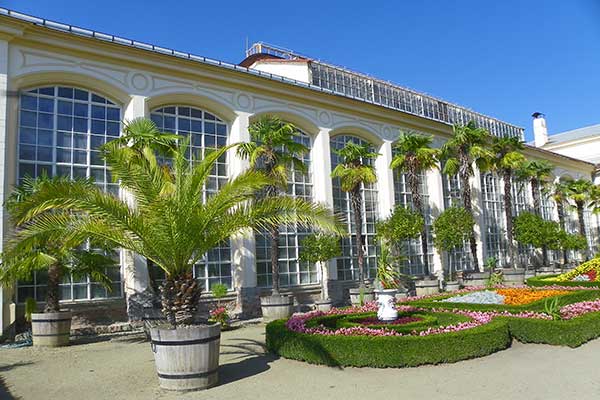 Das Gewächshaus im Blumengarten von Kroměříž (Kremsier)
