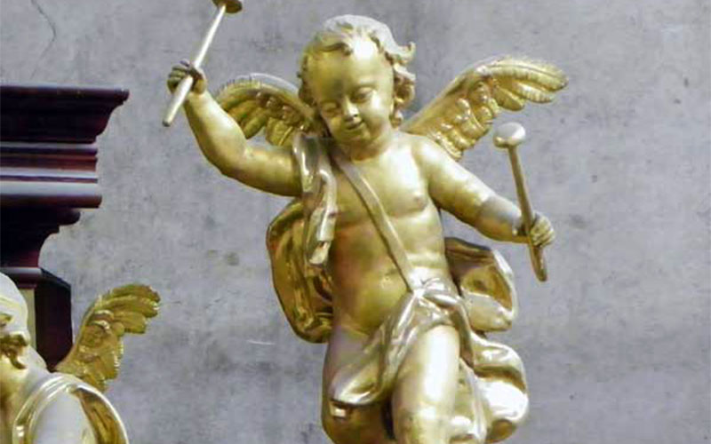Orgelfigur in der Kathedrale der Heiligen Barbara