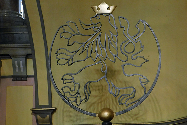 Der böhmische Löwe im Vorraum des Rathauses 