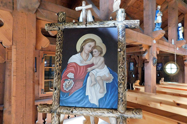 Das Bild der Madonna mit der weißen Rose