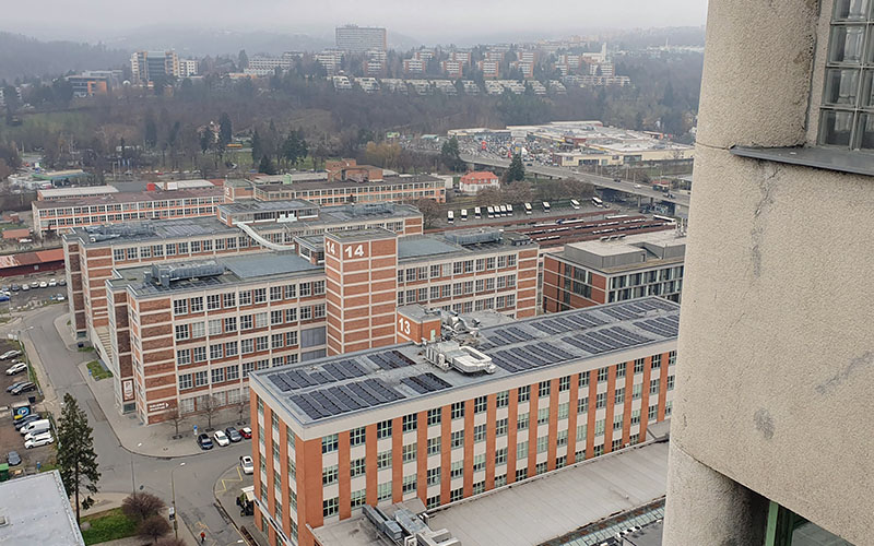 Blick vom Wolkenkratzer