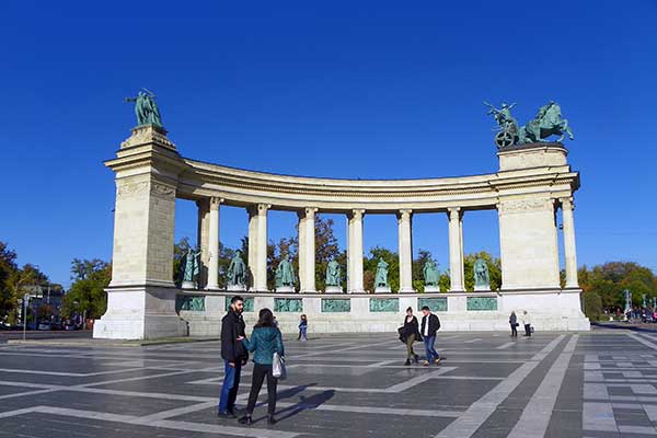 Der Heldenplatz in Budapest