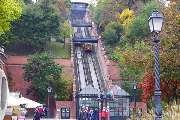 Die Standseilbahn zum Burgviertel