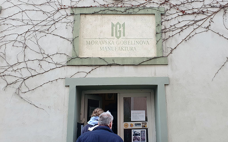 Hier geht es in die Mährische Gobelin-Manufaktur