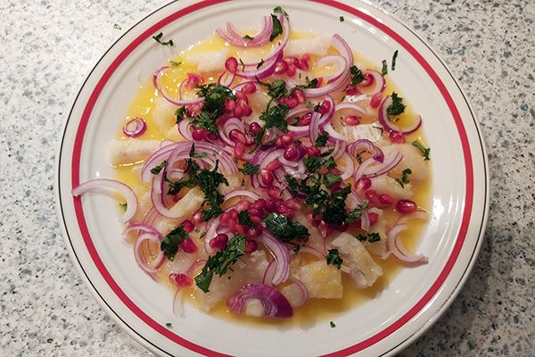 Ceviche mit Kabeljau