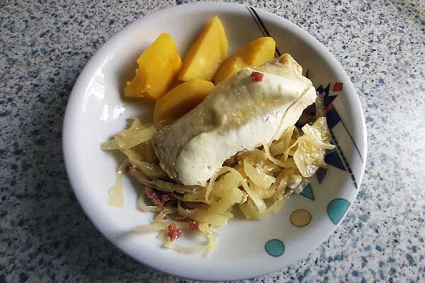 Krautrouladen mit Salzkartoffel