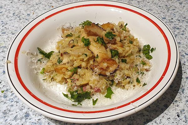 Fregola Sarda mit Pilzen